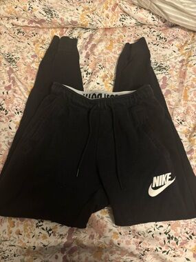 Nike Black Sweatpants with White Swoosh